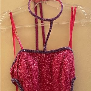 Pink & purple beaded dress